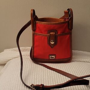 Dooney & Bourke Red and Brown Shoulder Bag